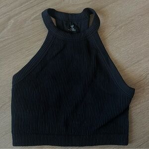 Aerie Women's Black Ribbed Tank Top